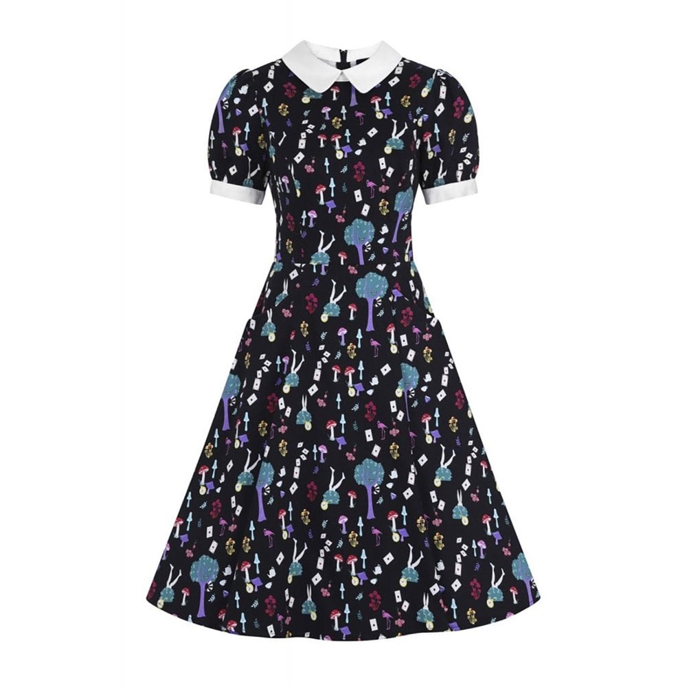 Collectif Peta in Wonderland Swing Dress EUC